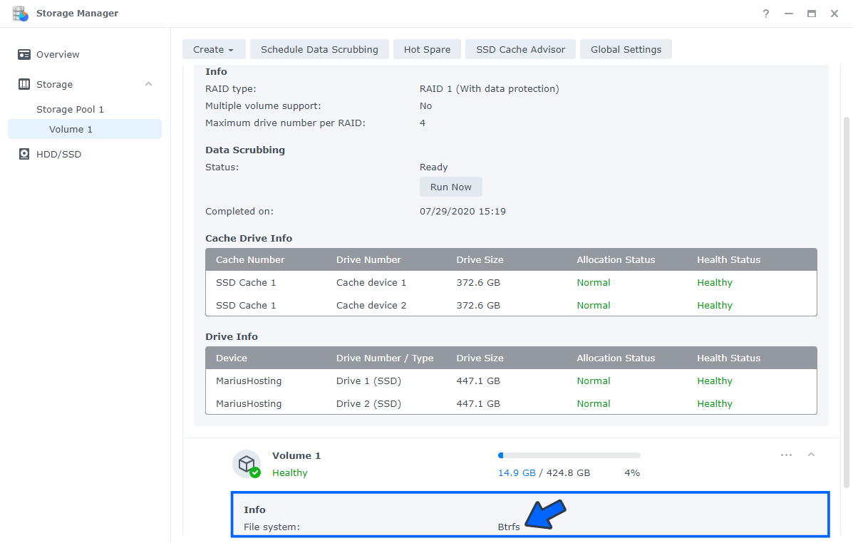 Btrfs or Ext4 Synology NAS 4
