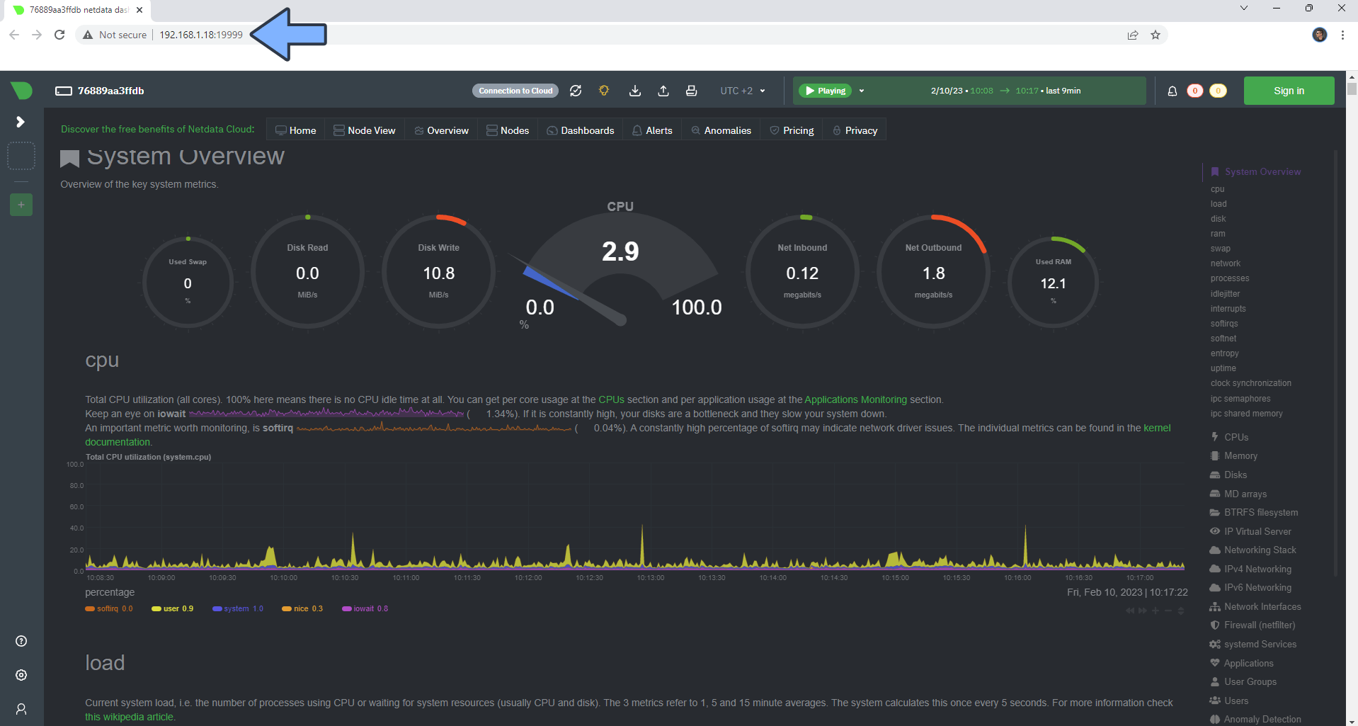 Netdata Synology NAS Set up 5 2023