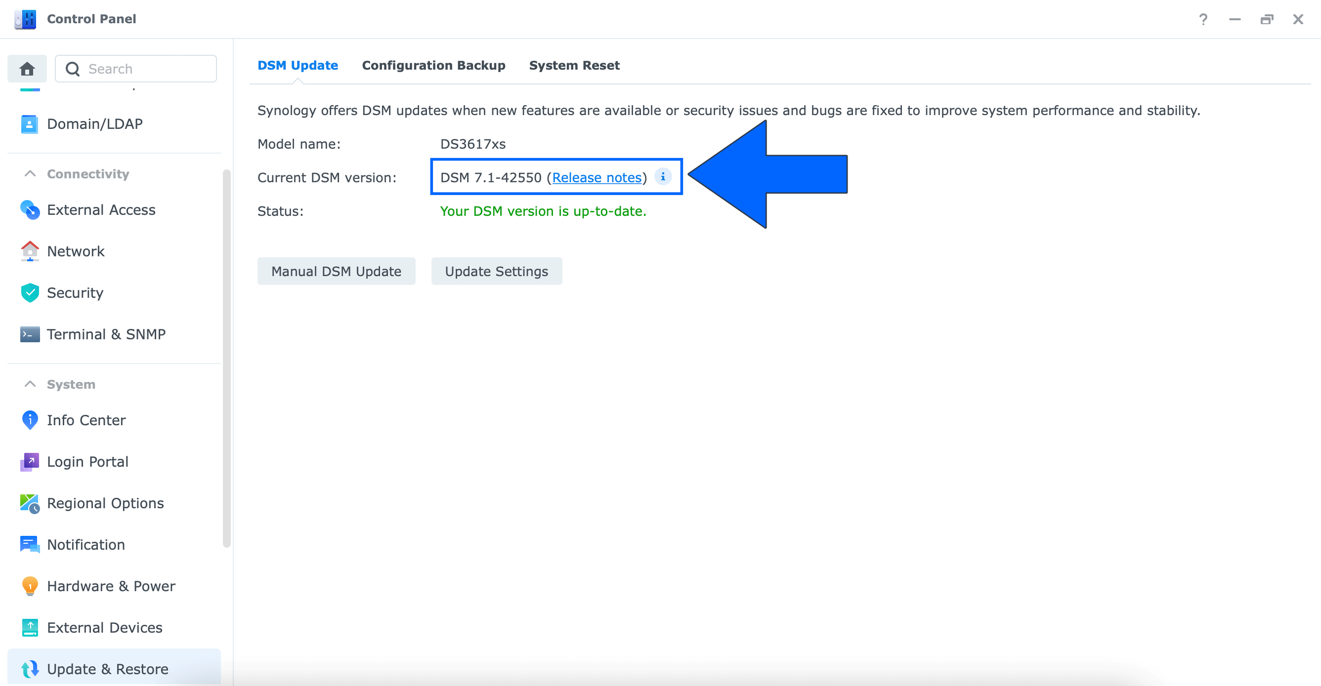 1 Synology DSM 7.1-42550