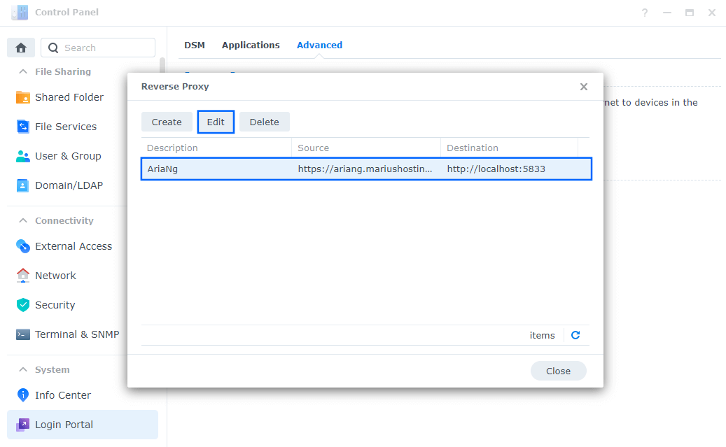 2 Synology Docker WebSocket Container Reverse Proxy