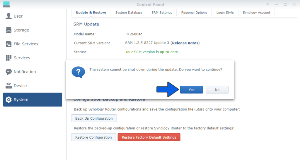 Synology Router: SRM Version 1.2.5-8227-4 – Marius Hosting