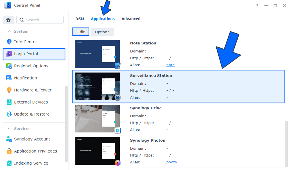 Synology How to Use Login Portal 1