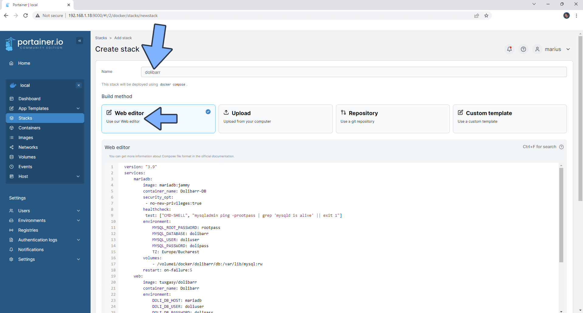 Dolibarr Synology NAS Set up 8 new 2023