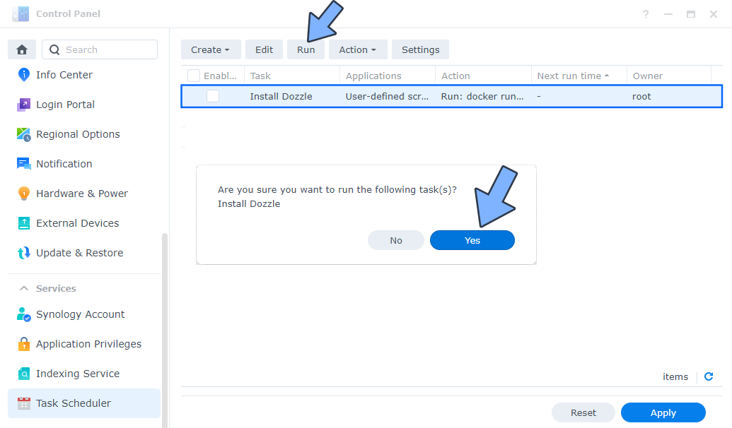 Dozzle Synology NAS Set up 4 new 2023