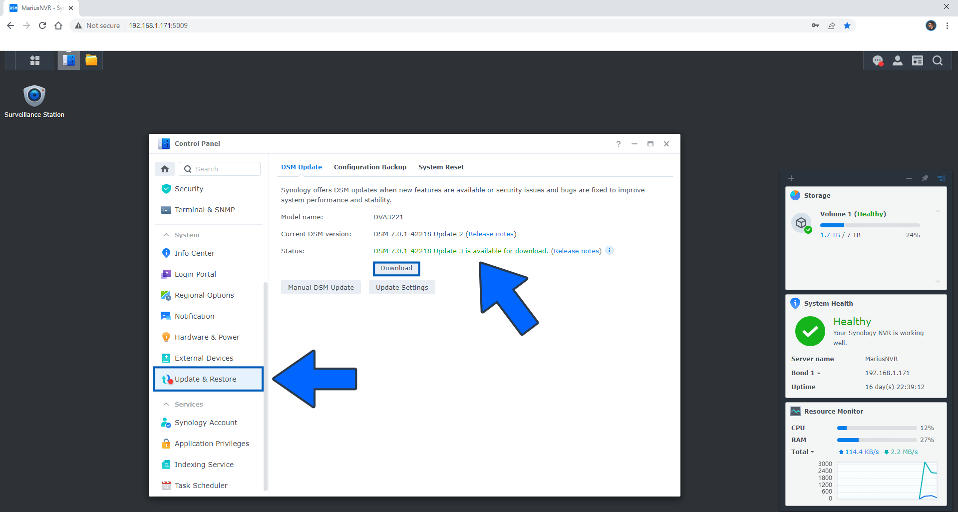 Synology Reolink Camera Maintenance 1