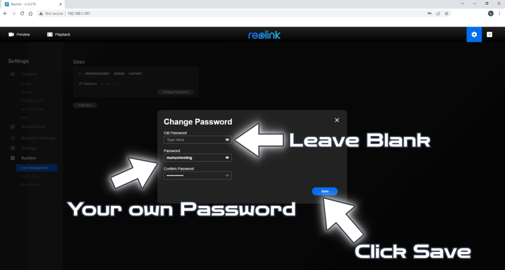 Synology How to Change Reolink Camera Password Marius Hosting