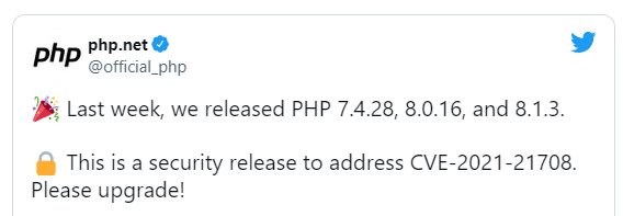 php.net upgrade
