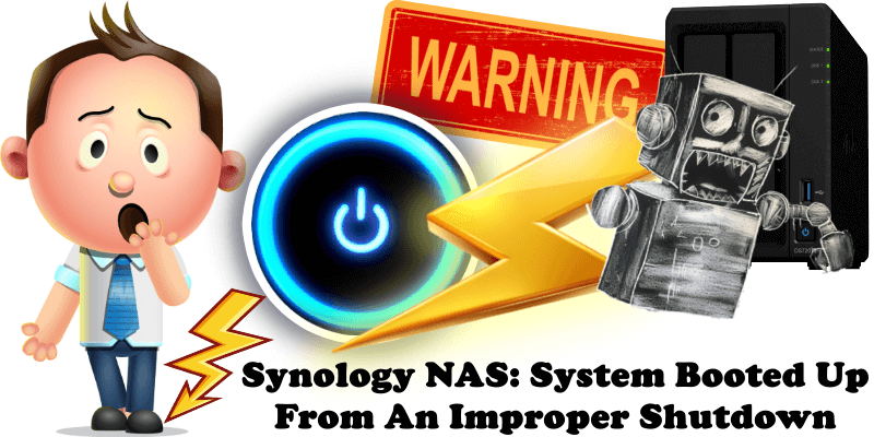 Synology NAS System Booted Up From An Improper Shutdown 1