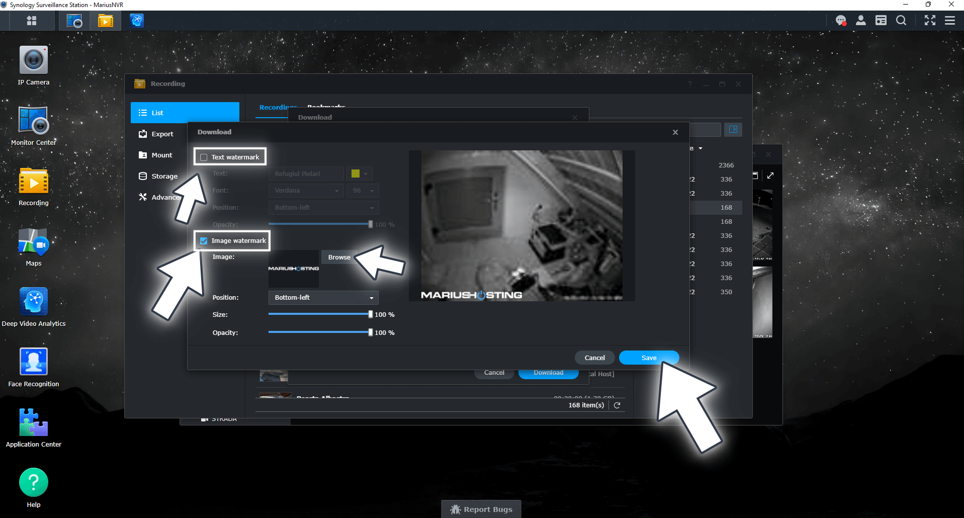 Synology Watermark in Surveillance Station 3