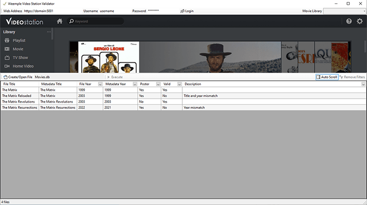 Weemple Video Station Validator