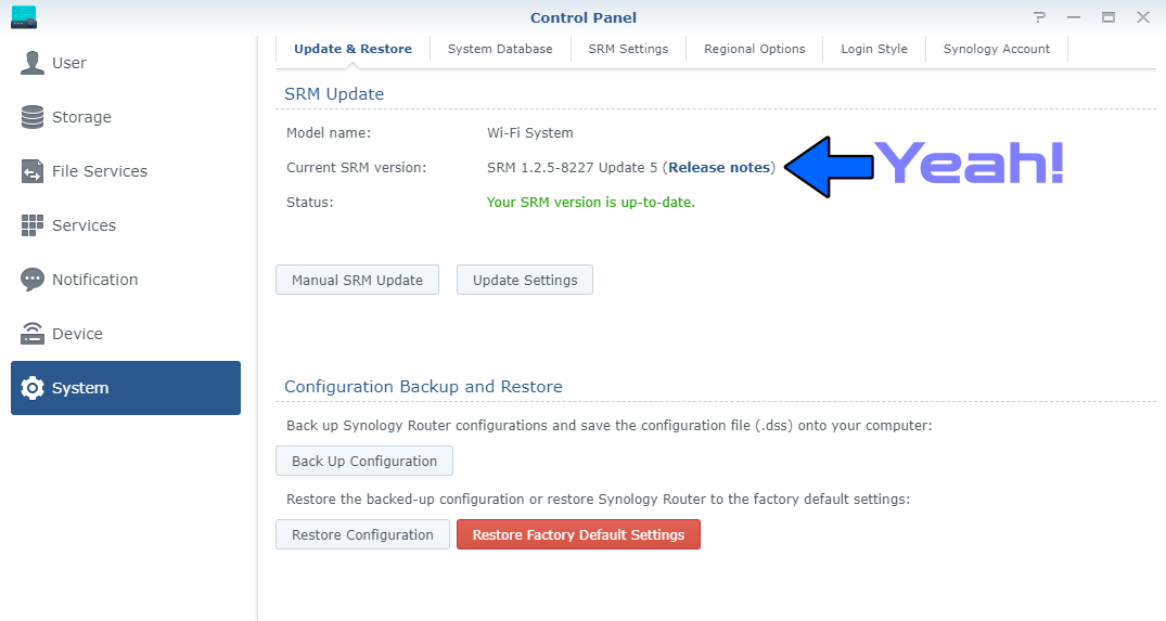 5 Synology SRM 1.2.5-8227 Update 5