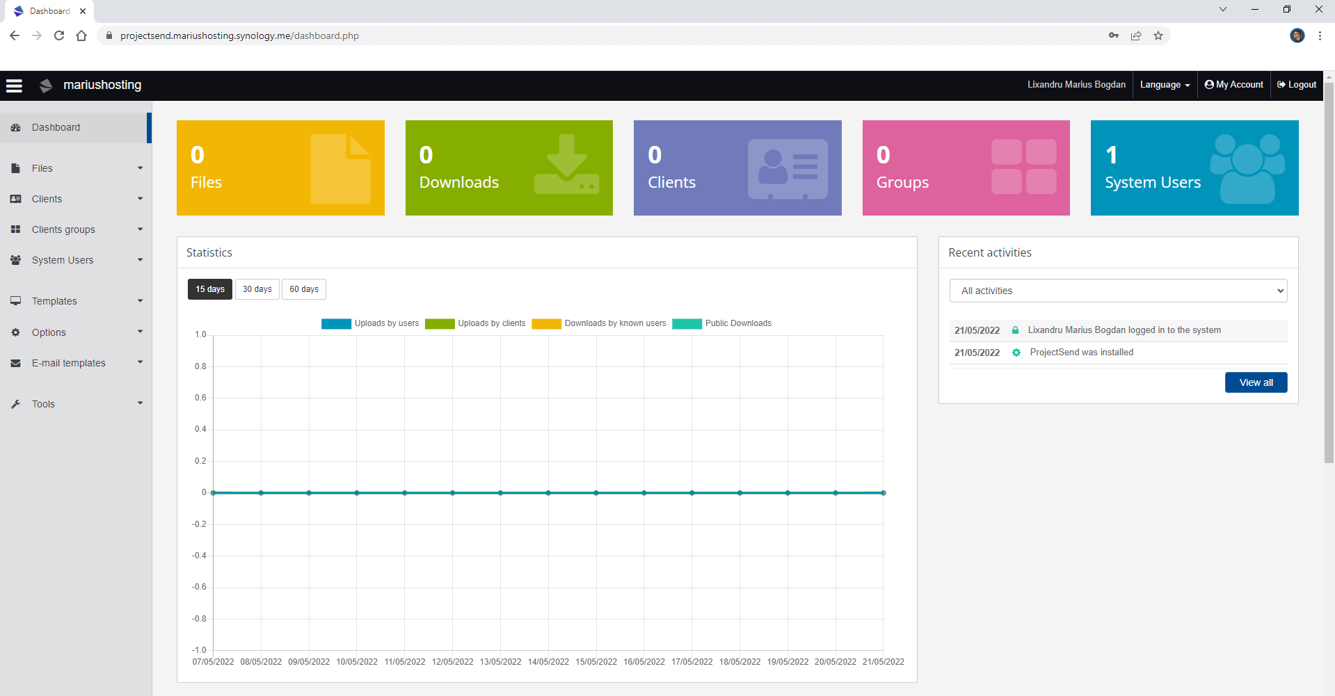Projectsend Synology NAS Set up 20