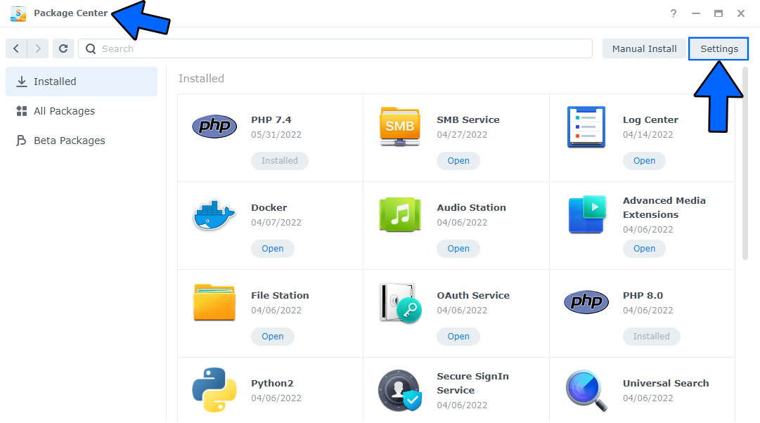 Synology Add Community Packages to Package Center 1