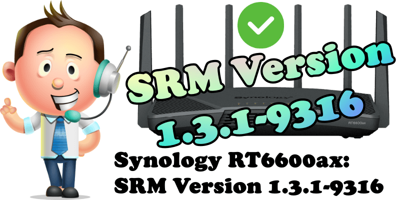 Synology RT6600ax SRM Version 1.3.1-9316
