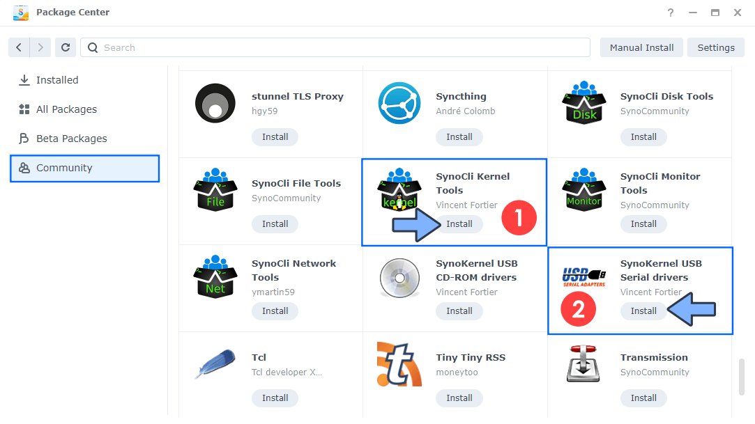 Synology USB Kernel support