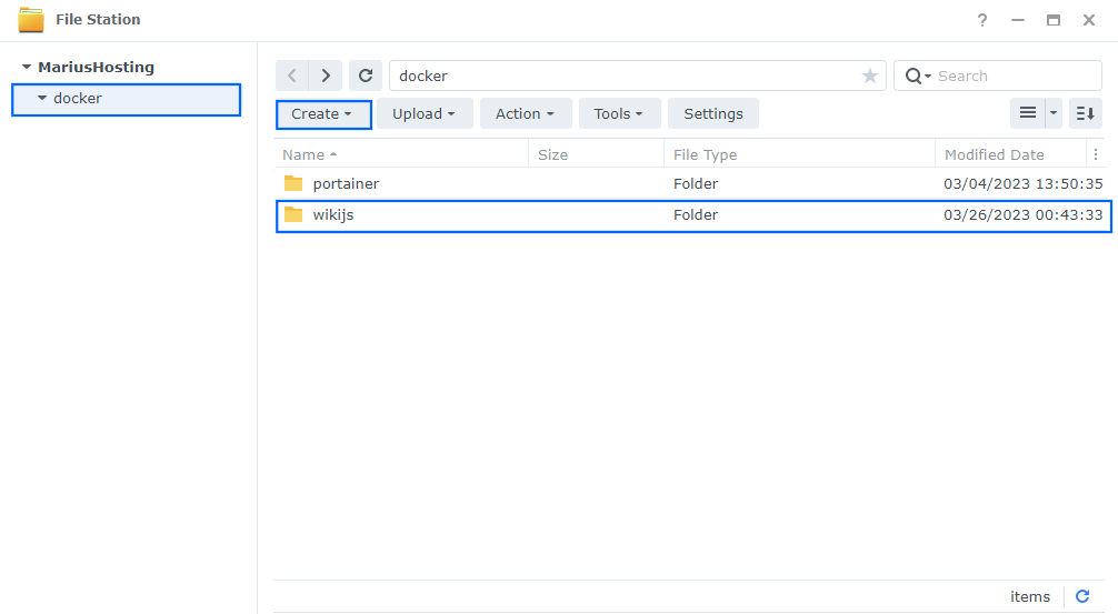 Wiki.js Synology NAS Set up 6 new 2023 Portainer