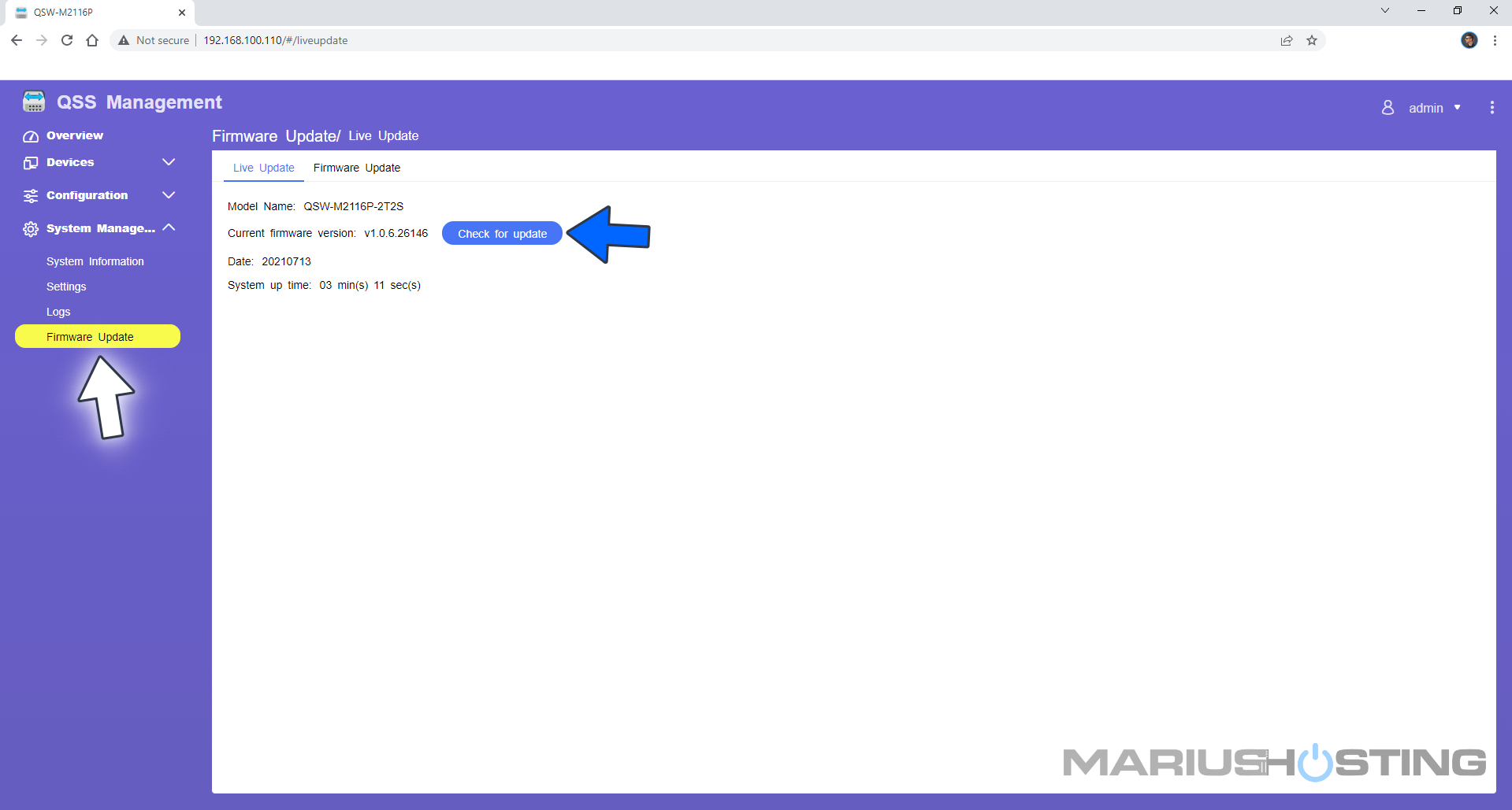 QNAP How to Update QSW-M2116P-2T2S Firmware 5