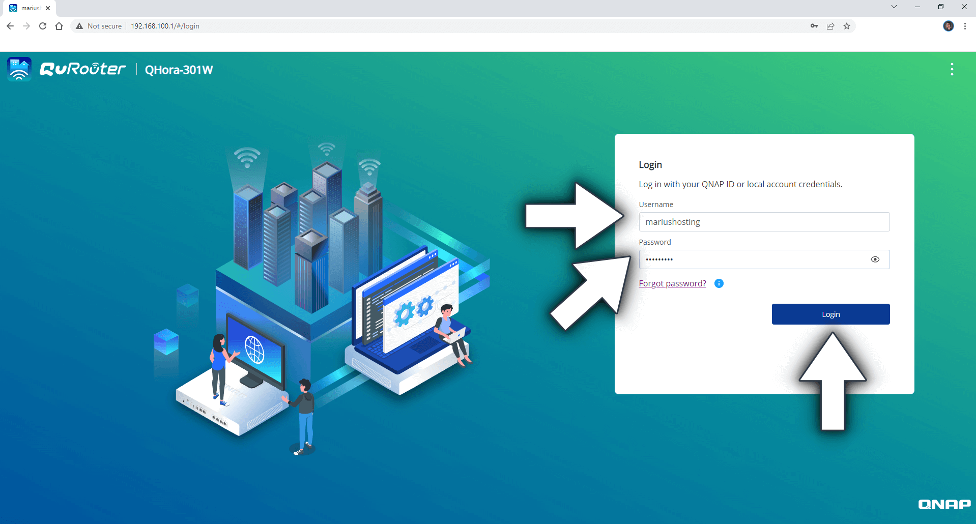 QNAP Reset Admin Password on QHora-301W Router 6