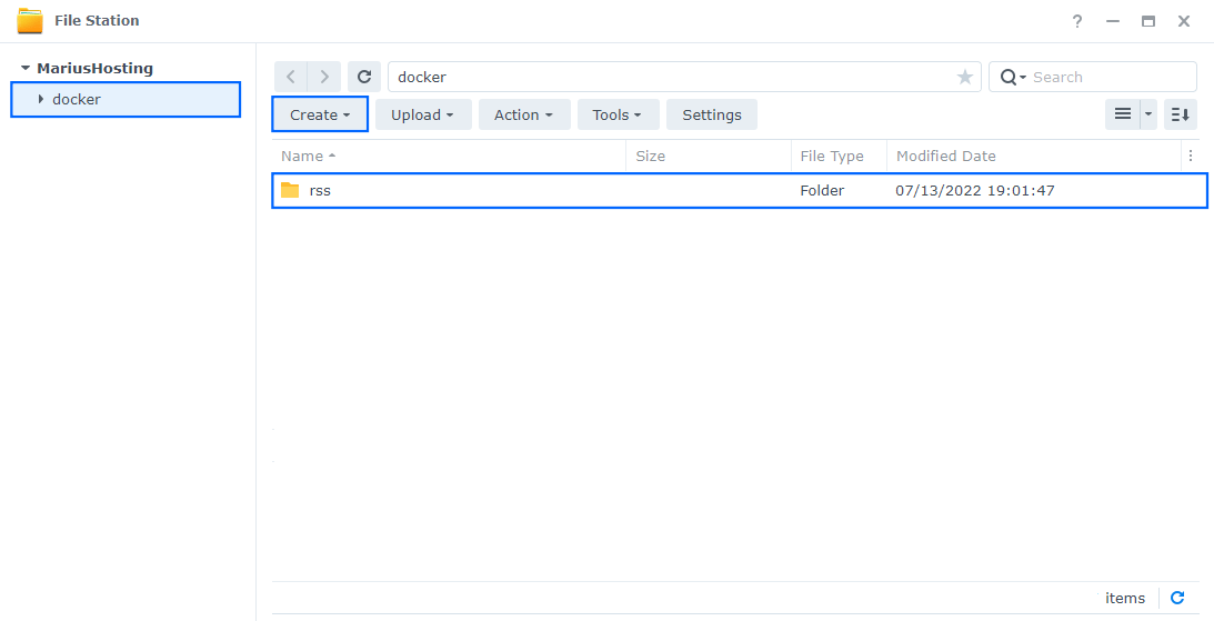 RSS Synology NAS Set up 2