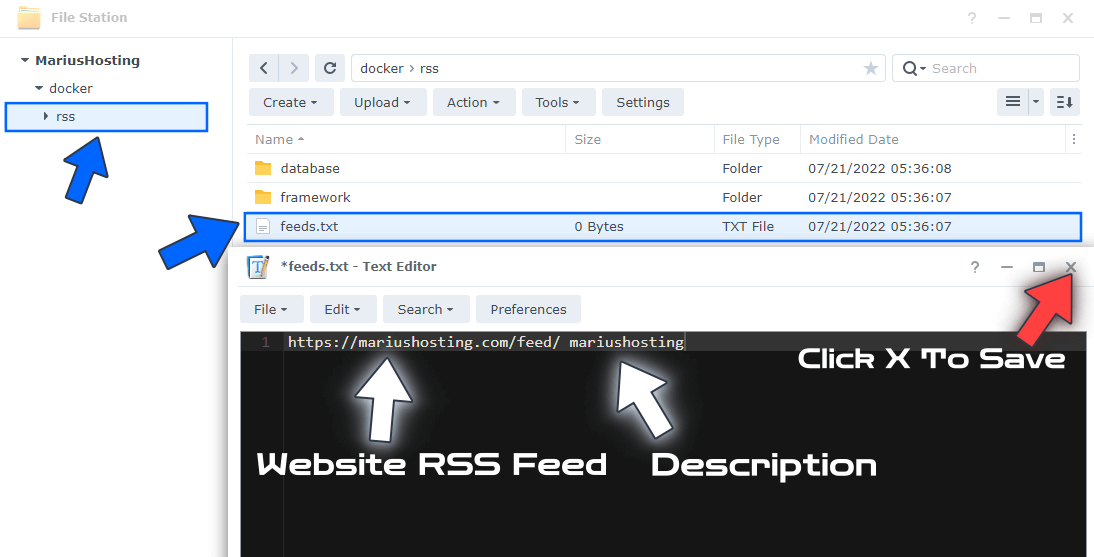 RSS Synology NAS Set up 7