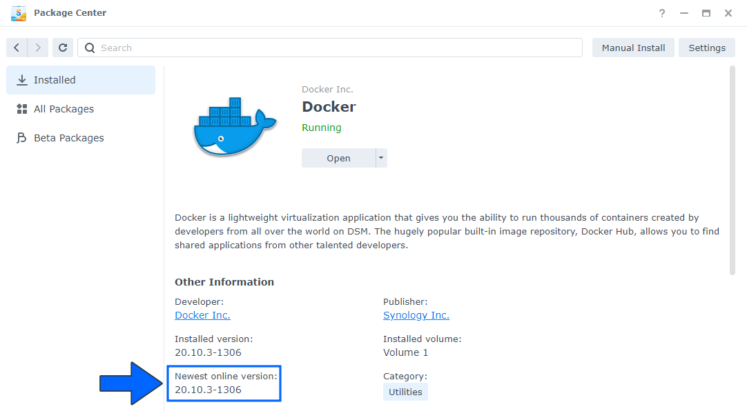 Synology Docker DSM 7.1 Feature Inquiry 3