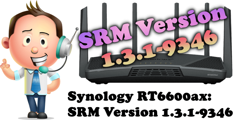 Synology RT6600ax SRM Version 1.3.1-9346