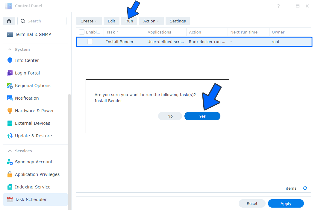 Bender Synology NAS Set up 5