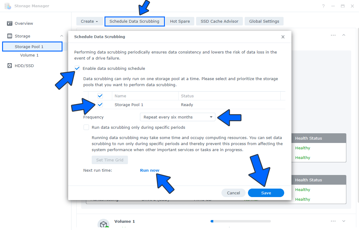 Synology Data Scrubbing 3