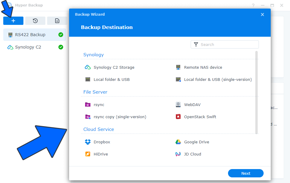 Synology NAS Backup Website 5