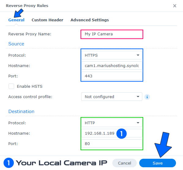Synology Reverse Proxy Your IP Camera 6