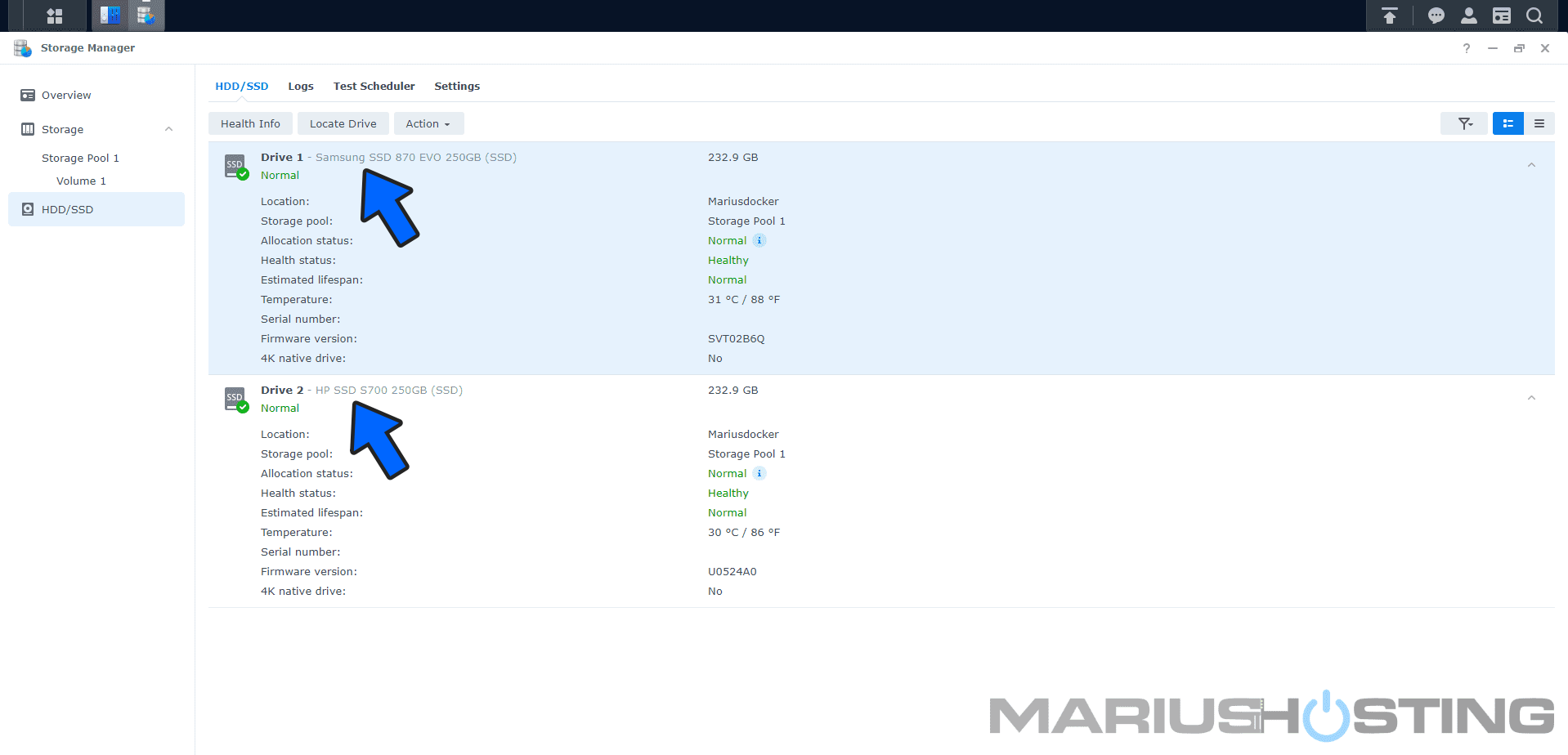 5 Synology Different Brand SSDs For RAID1 new