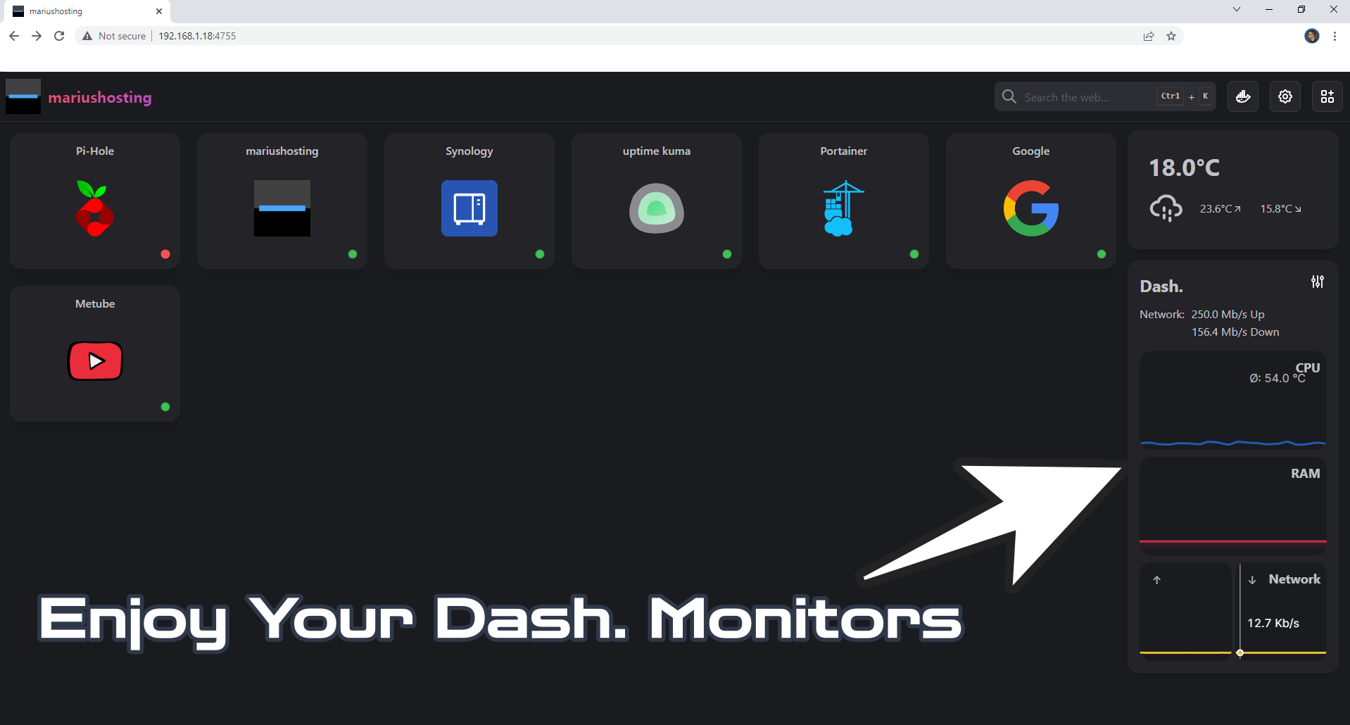 Synology Dash Monitors to Homarr Dashboard 5