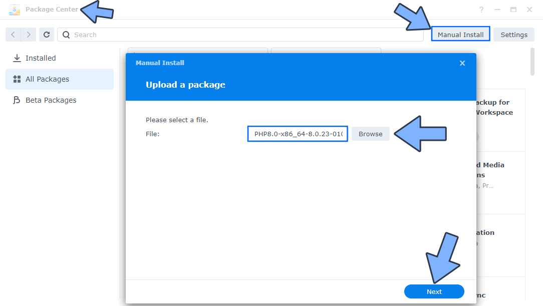 1 Synology PHP 8 Update Version 8.0.23