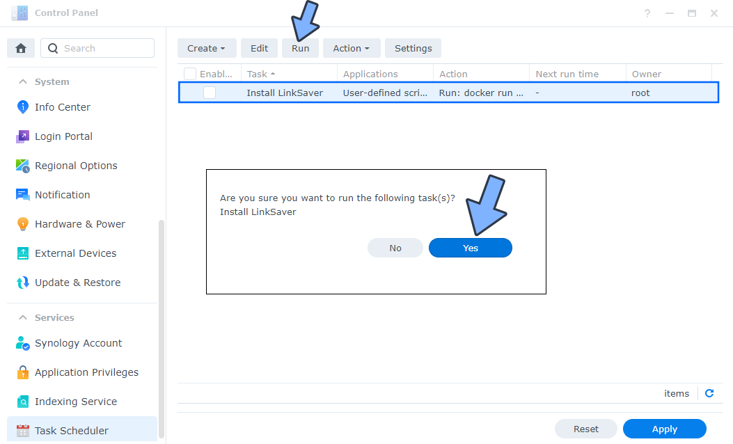 Link Saver Synology NAS Set up 5