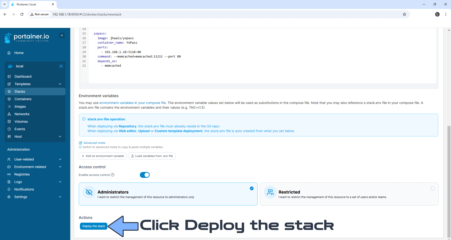 Yopass Synology NAS Set up 7 new 2025