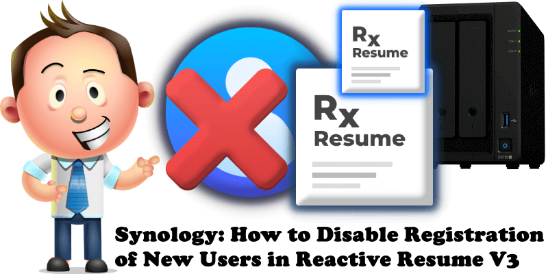 Synology How to Disable Registration of New Users in Reactive Resume V3