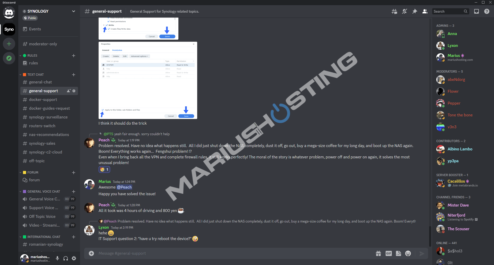 Synology mariushosting Discord Server Forum 2023