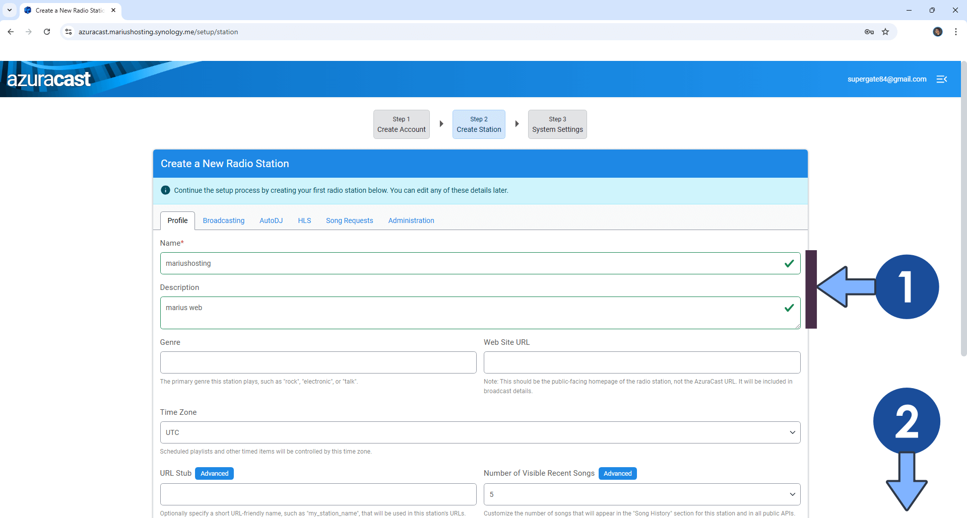 Azuracast Synology NAS Set up 11 new 2027