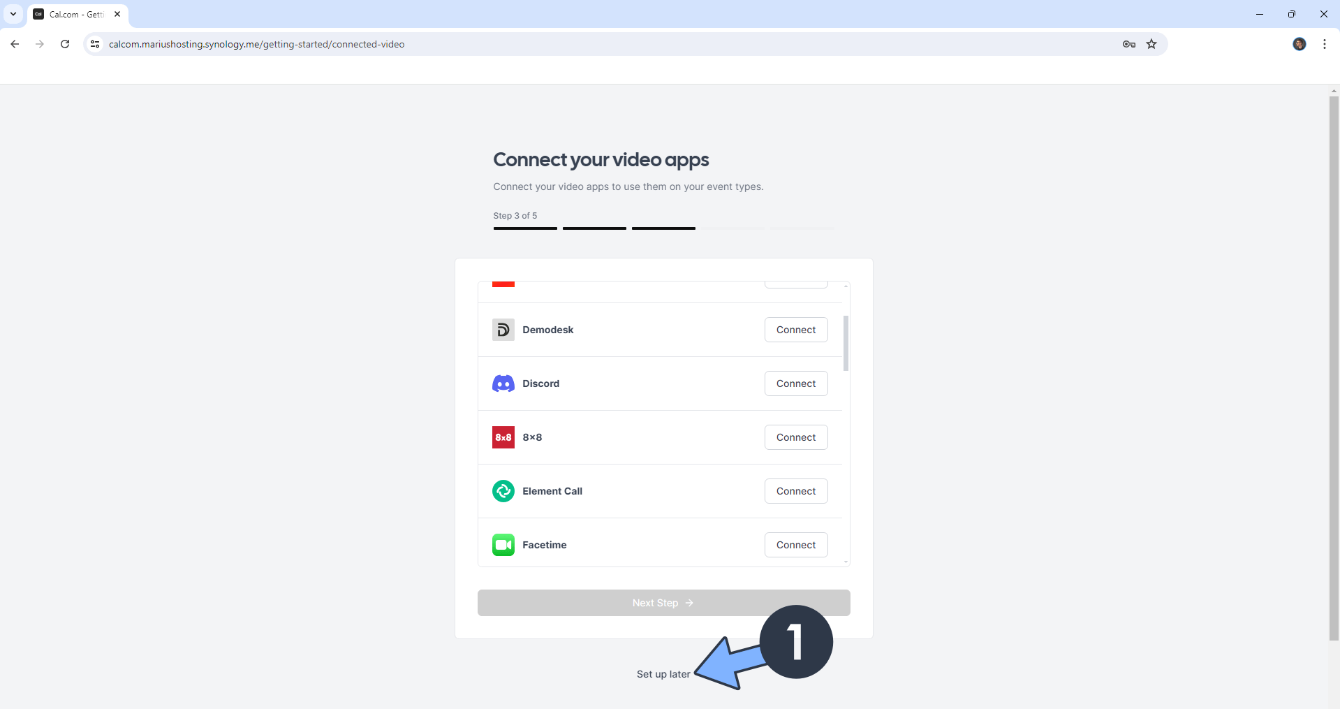 Calcom Synology NAS Set up 17 new 2025