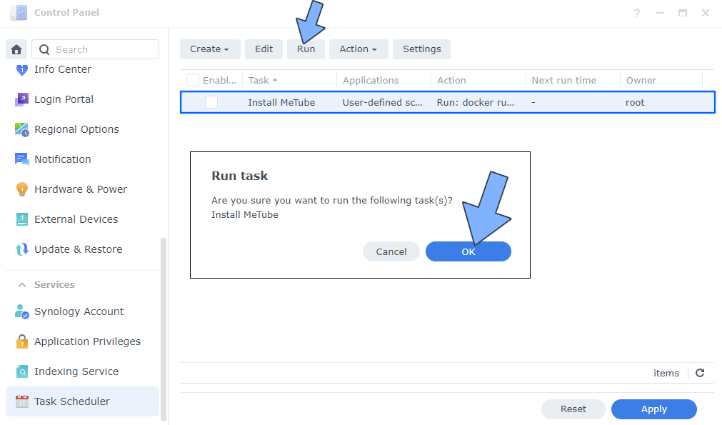 MeTube Synology NAS Set up 4 new 2024