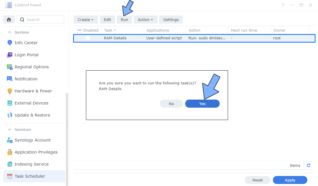 Synology RAM Details 4