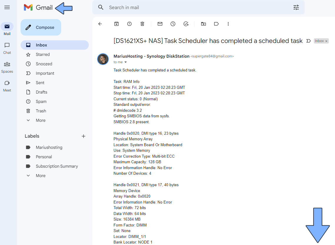 Synology RAM Details 5