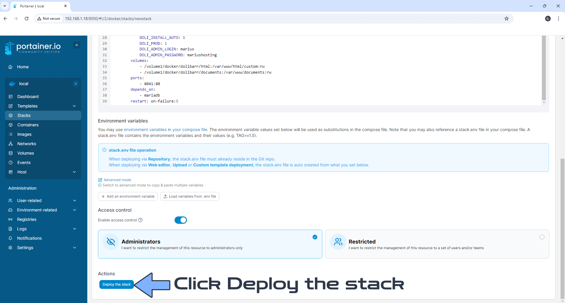 Dolibarr Synology NAS Set up 9 new2 2027