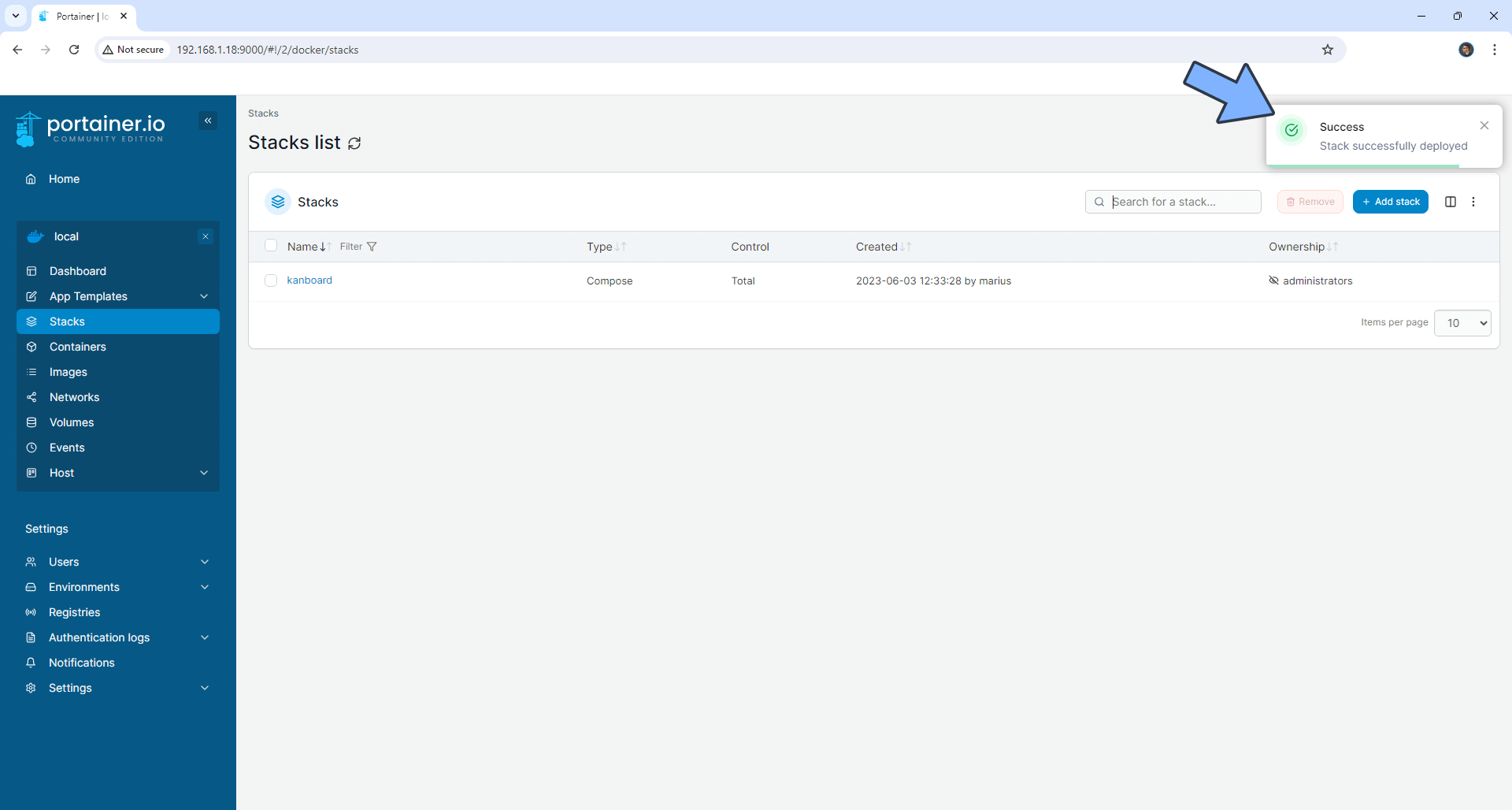 Kanboard Synology NAS Set up 10 new 2025