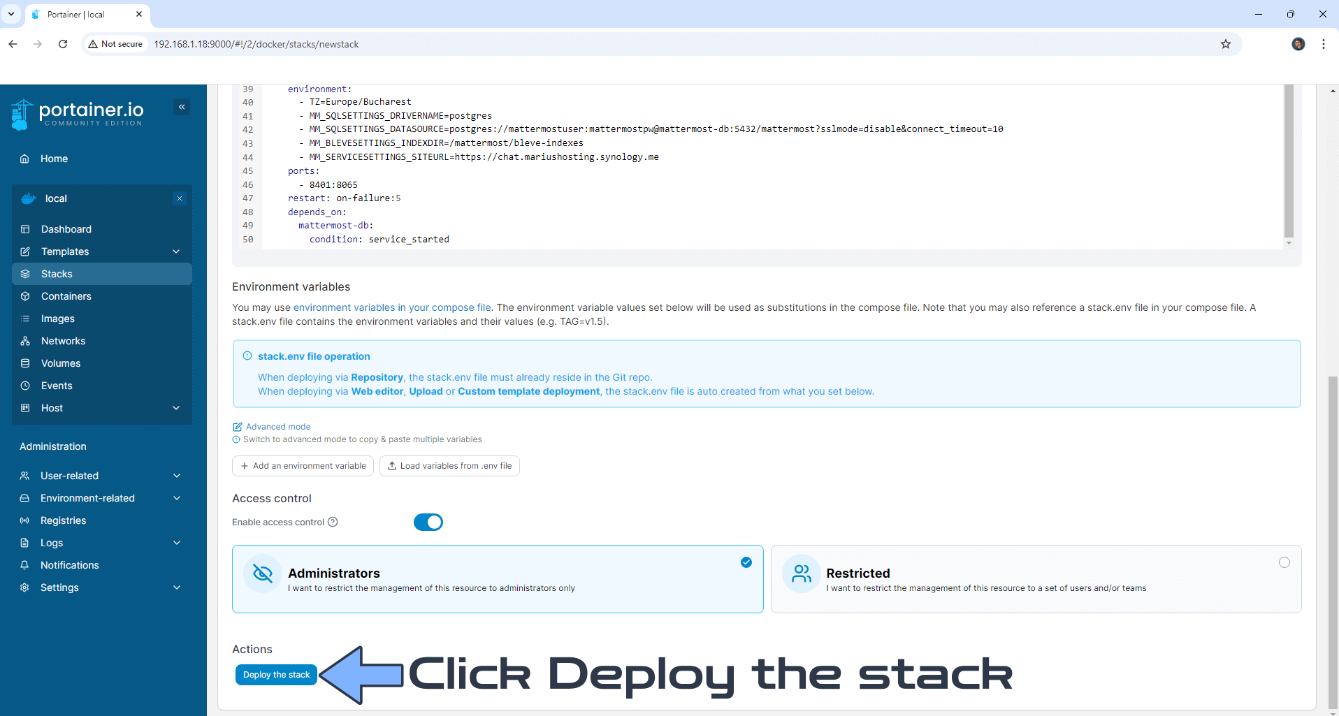 Mattermost Synology NAS Set up 9 new 2025