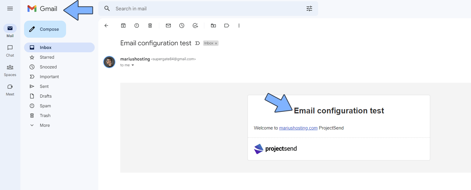Synology Projectsend Docker Email Configuration 3