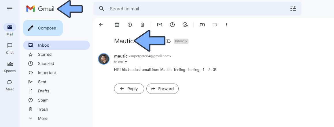 Synology Set Up Gmail Notifications on Mautic 3