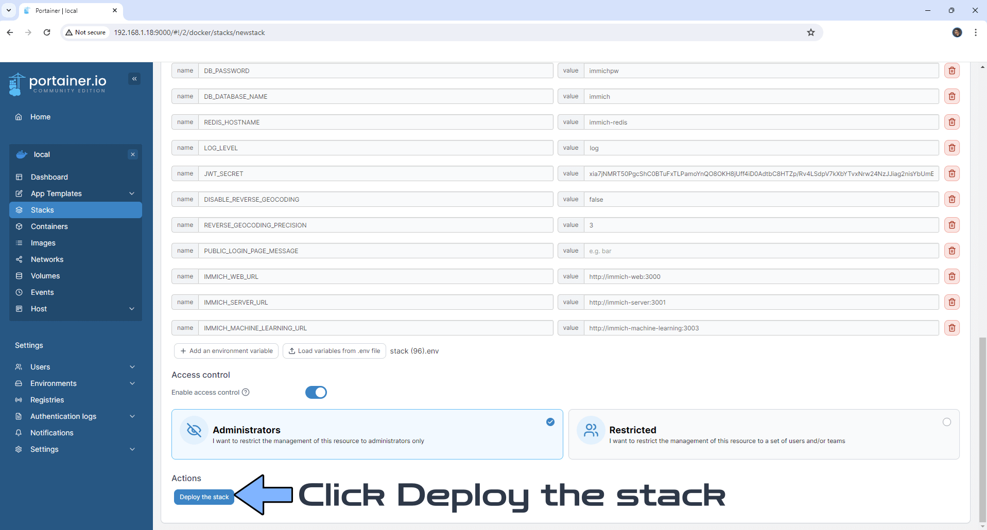 Immich Synology NAS Set up 7b new 2025