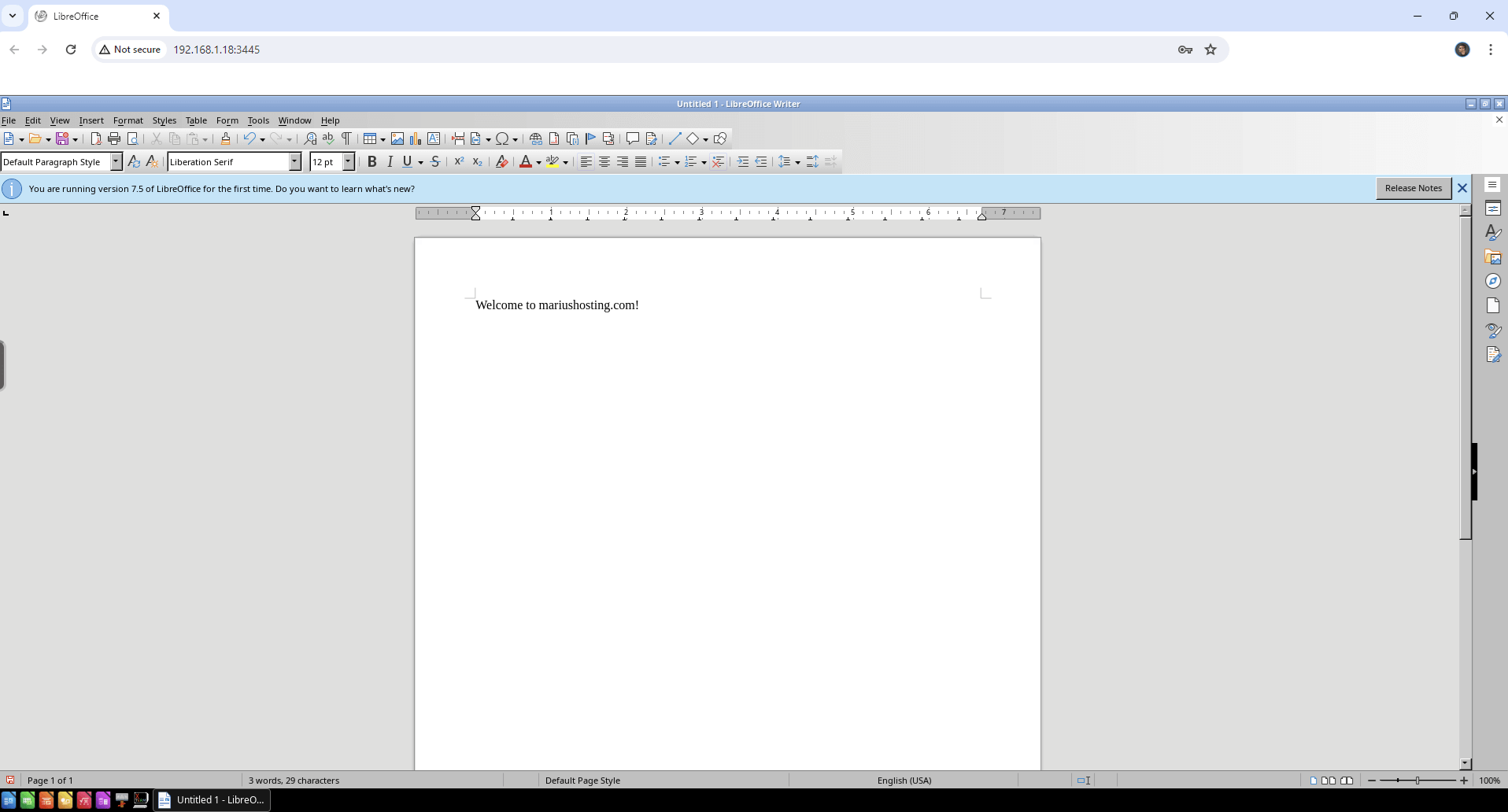 LibreOffice Synology NAS Set up 8 new 2024