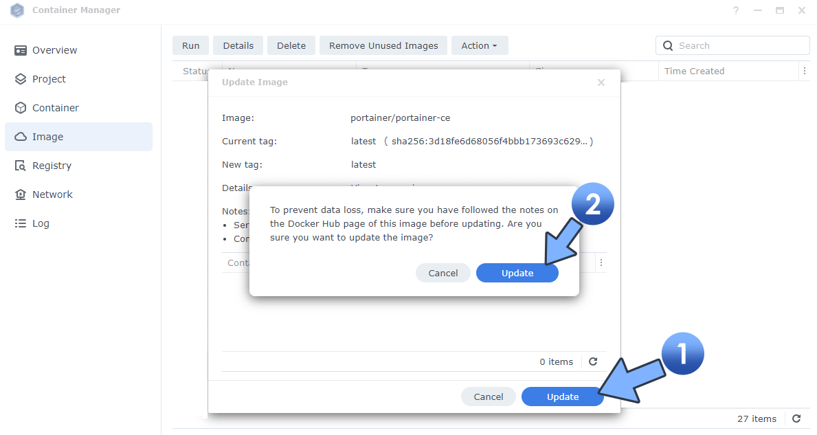 Synology NAS Update Portainer Update new 2024